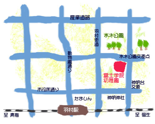 イラスト：幼稚園案内地図