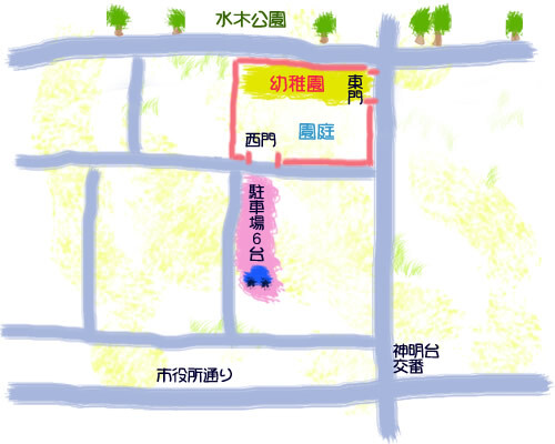 イラスト：駐車場案内地図