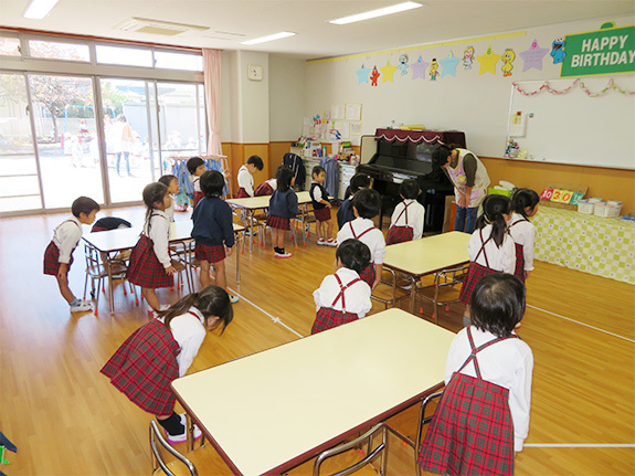 写真：朝の会