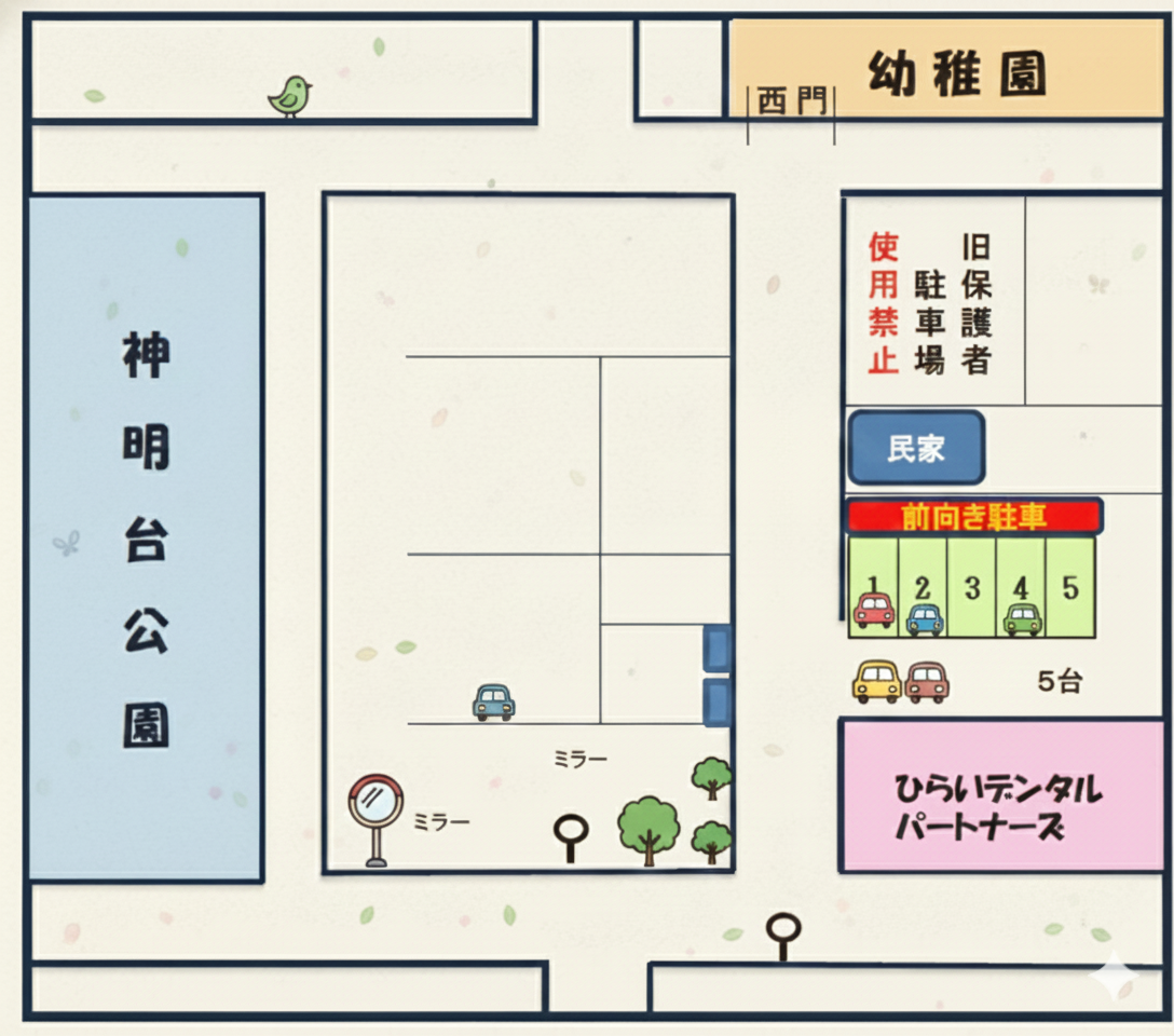 イラスト：駐車場案内地図